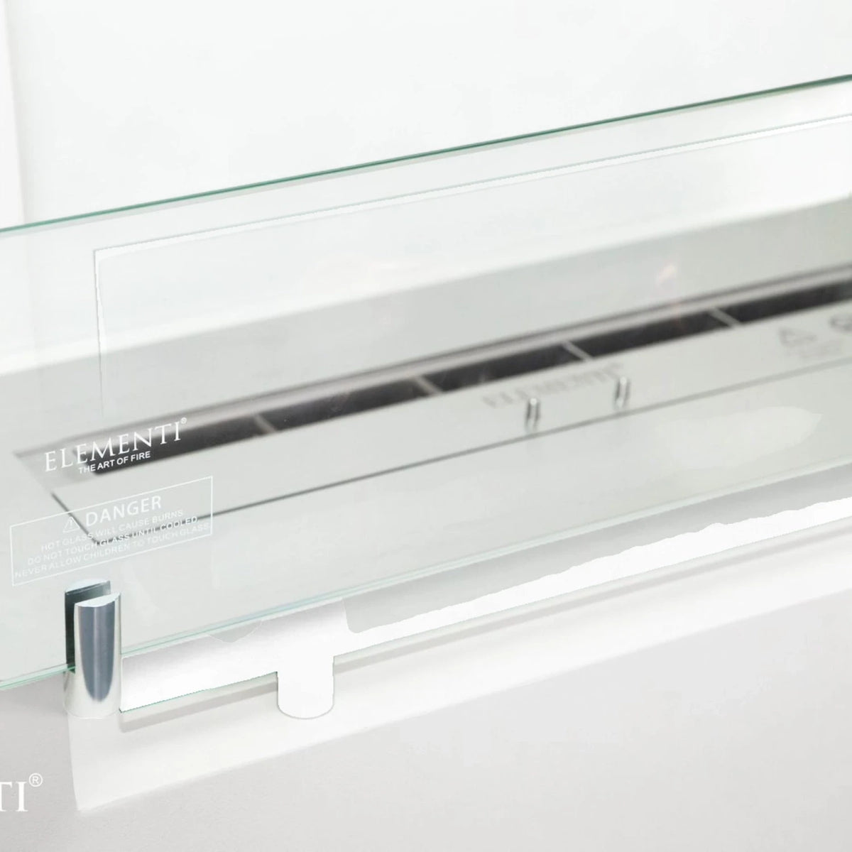 MILANO bioethanol fireplace in Cream White – freestanding with glass