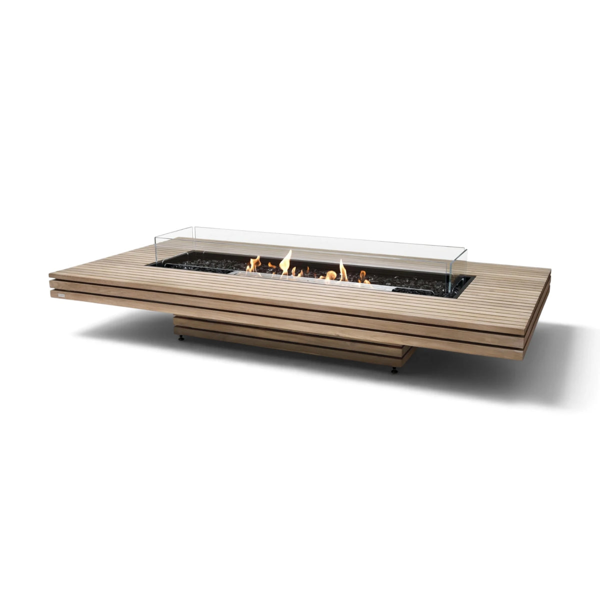 Gin 90 Low - Teak Bioethanol Fire Pit
