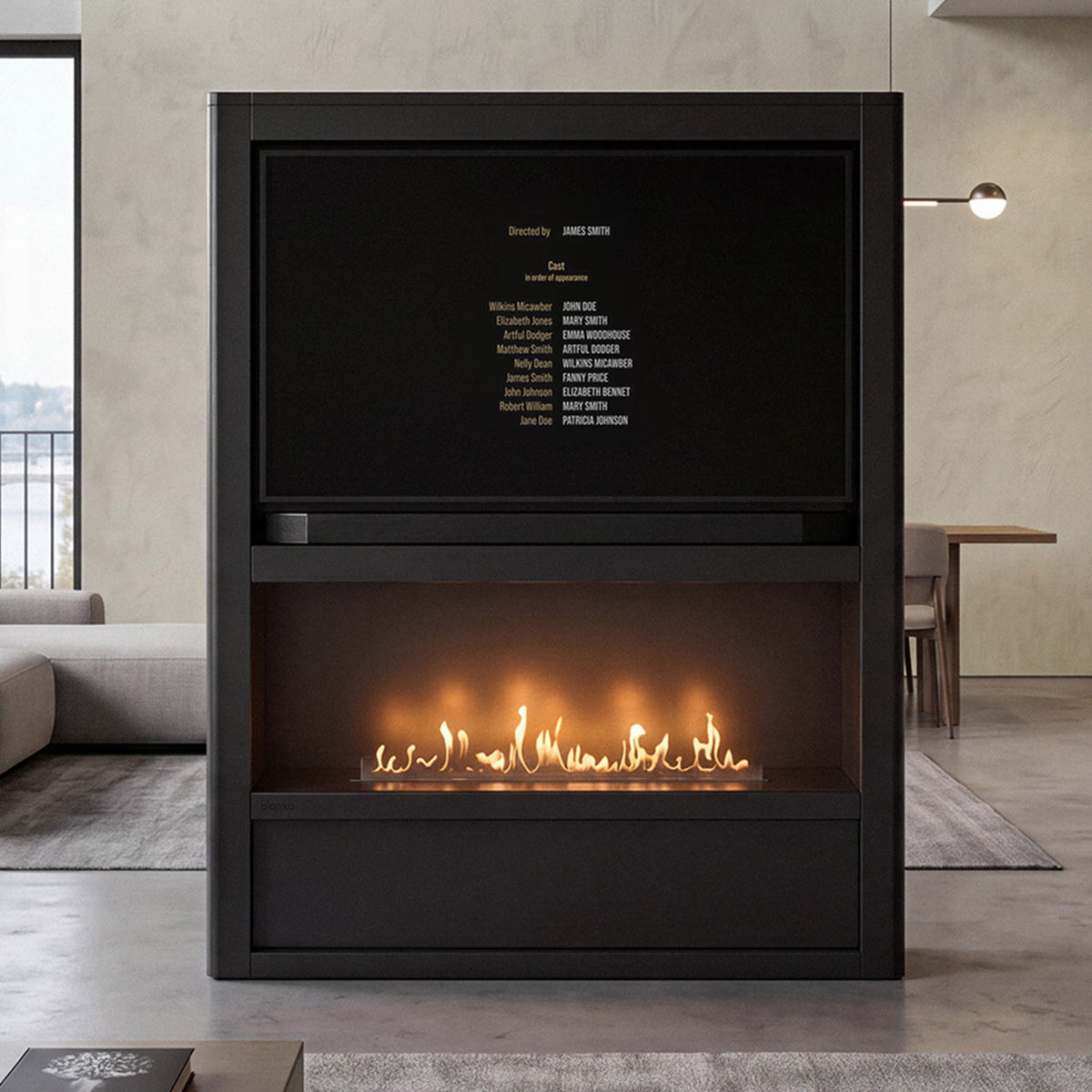 Cinema FLA4 - TV Cabinet Bioethanol Fireplace