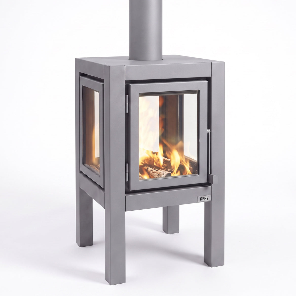 Quaruba XL Outdoor Fireplace - Matte Steel