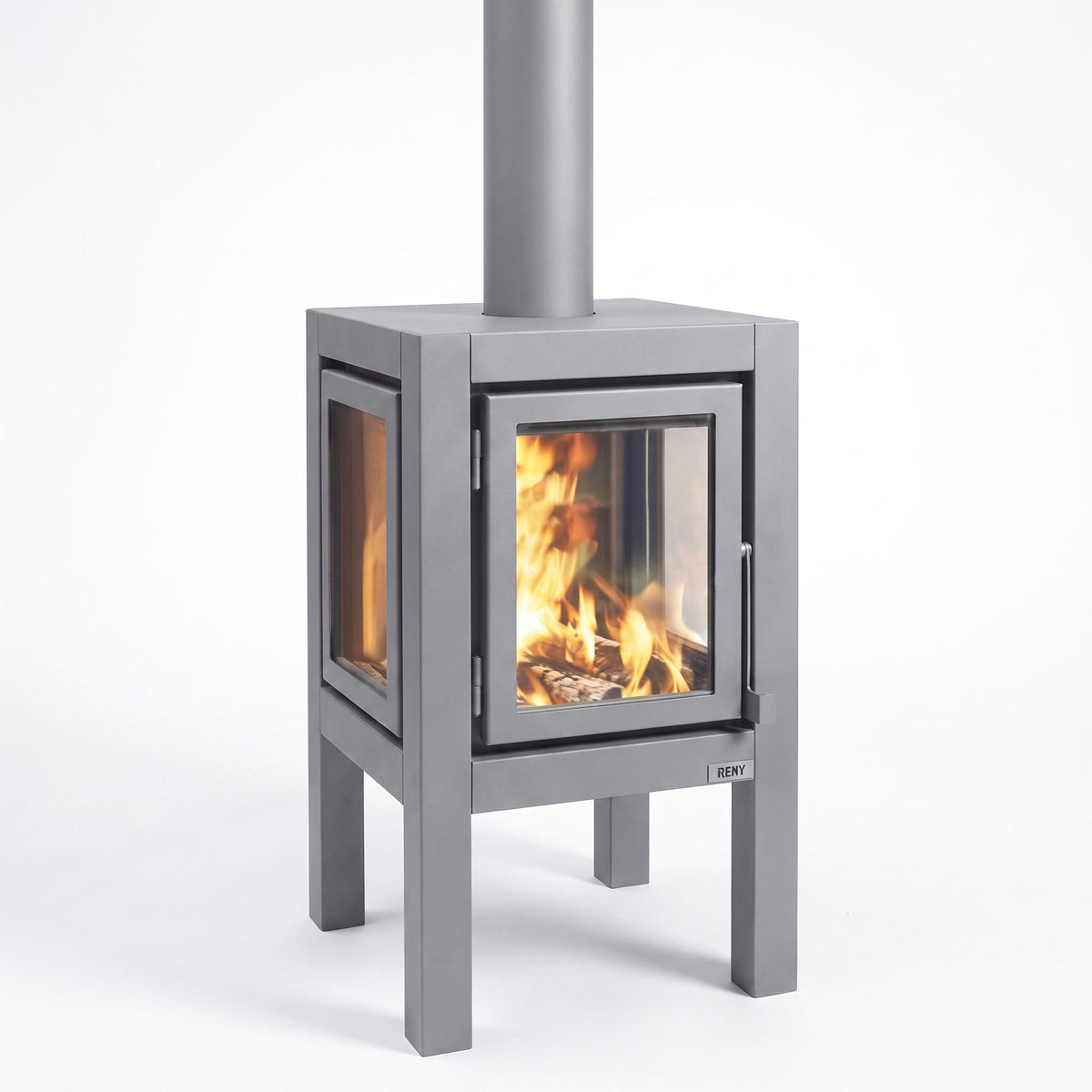 Quaruba XL Outdoor Fireplace - Matte Steel