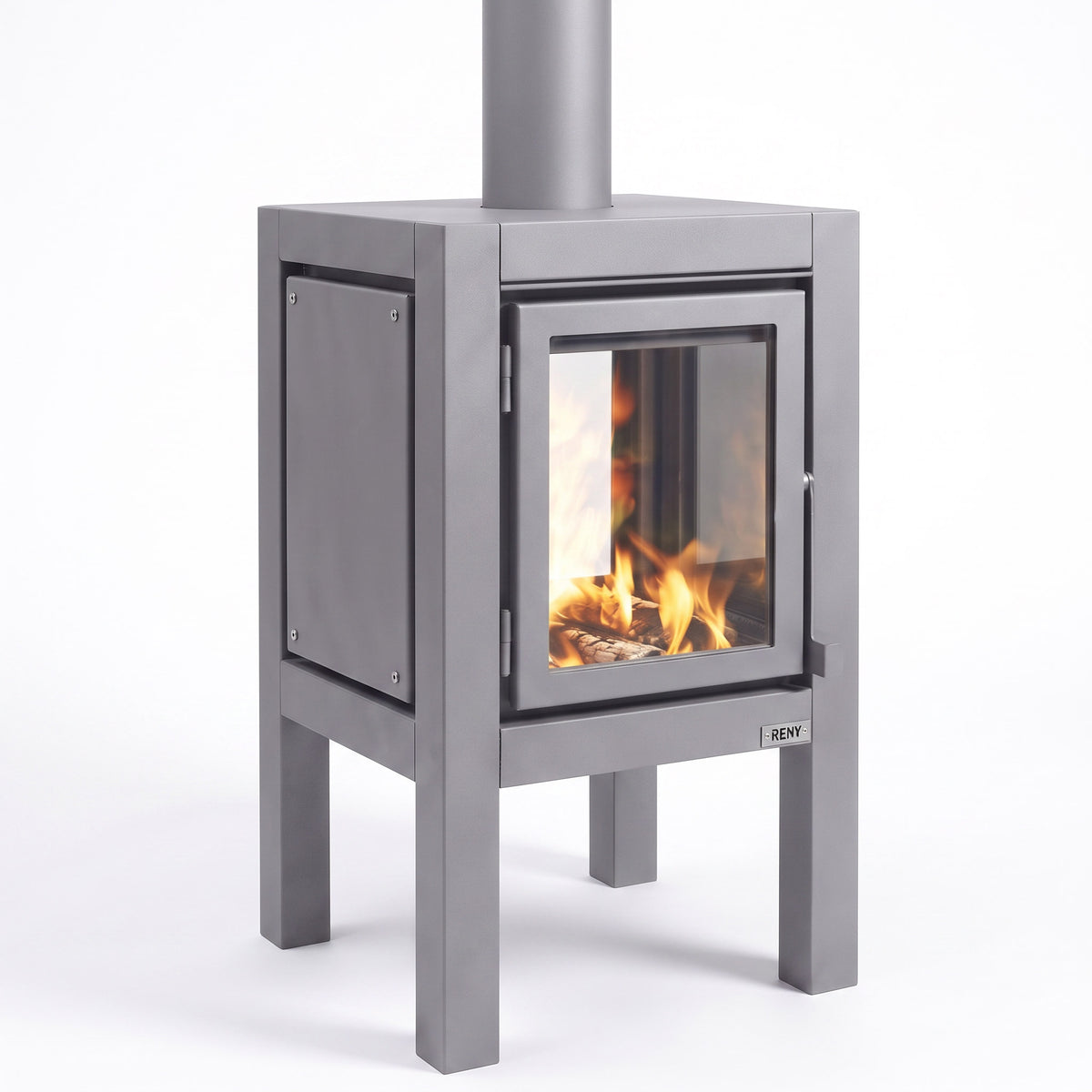 Quaruba XL Outdoor Fireplace - Matte Steel