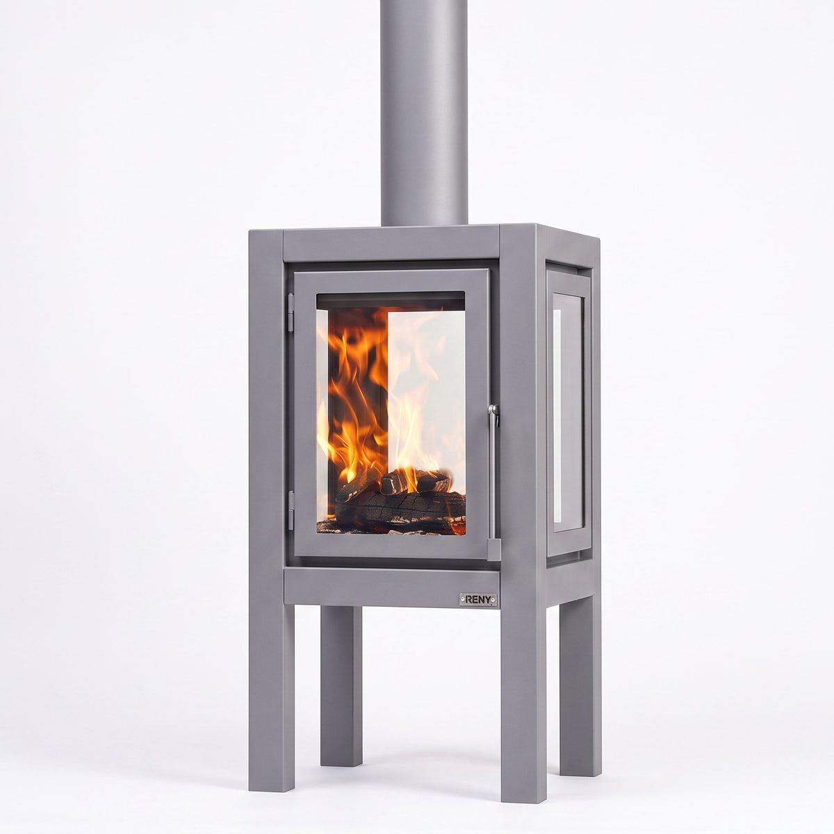 Quaruba XXL Outdoor Fireplace - Matte Steel