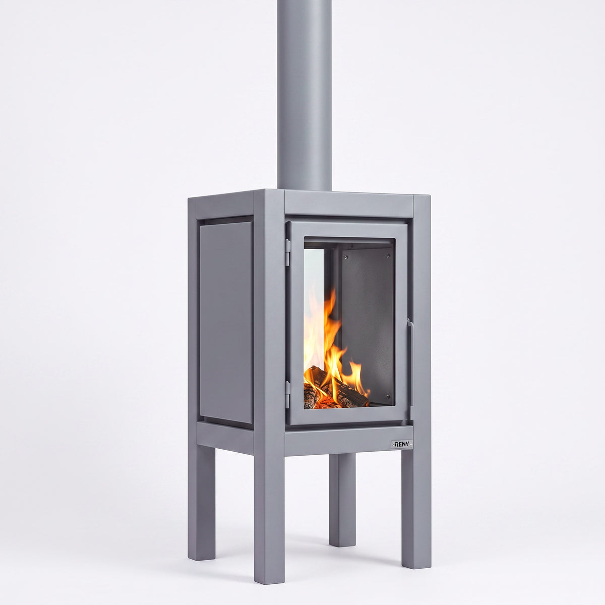 Quaruba XXL Outdoor Fireplace - Matte Steel