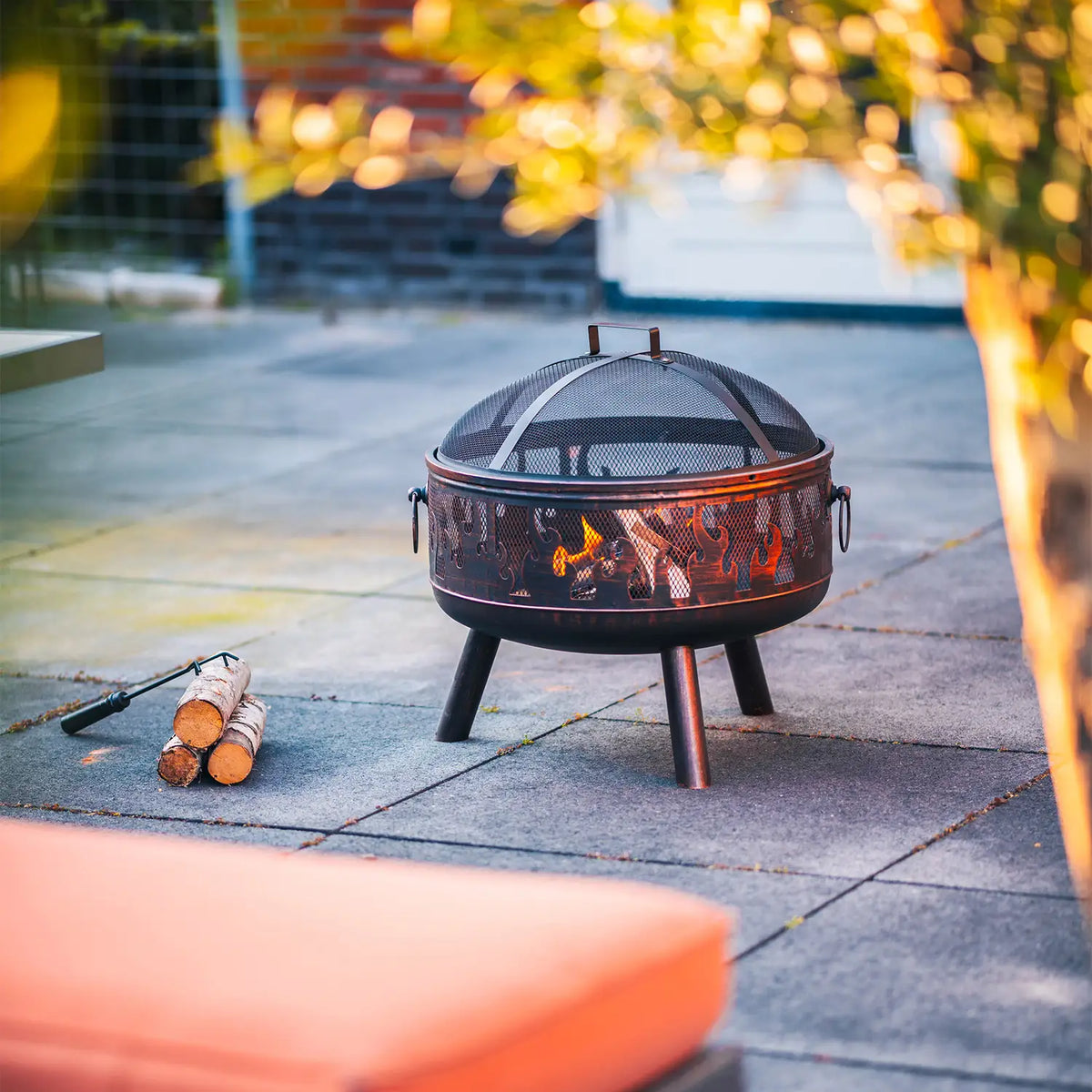 Firepit with Grill and Mesh