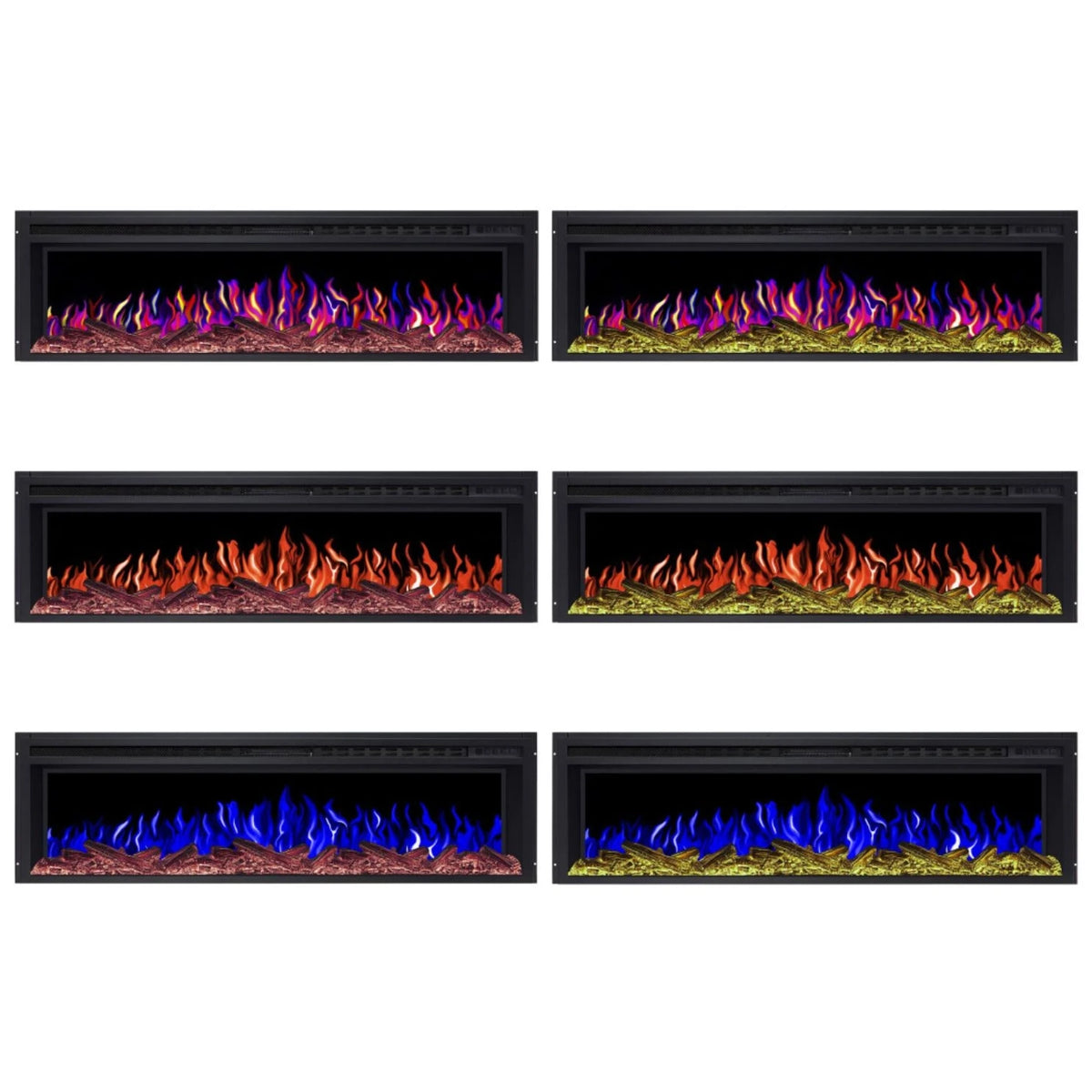 AF58 Electric Fireplace Insert - Multicolour
