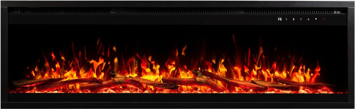 Royal Pro Wall-Mounted Electric Fireplace - Black - 180 cm