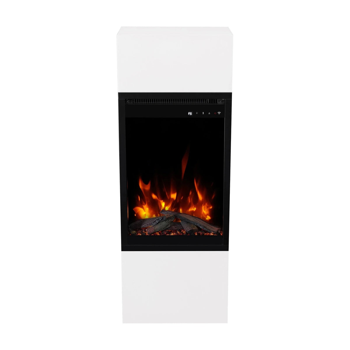 Milos 40 White – Freestanding Electric Fireplace