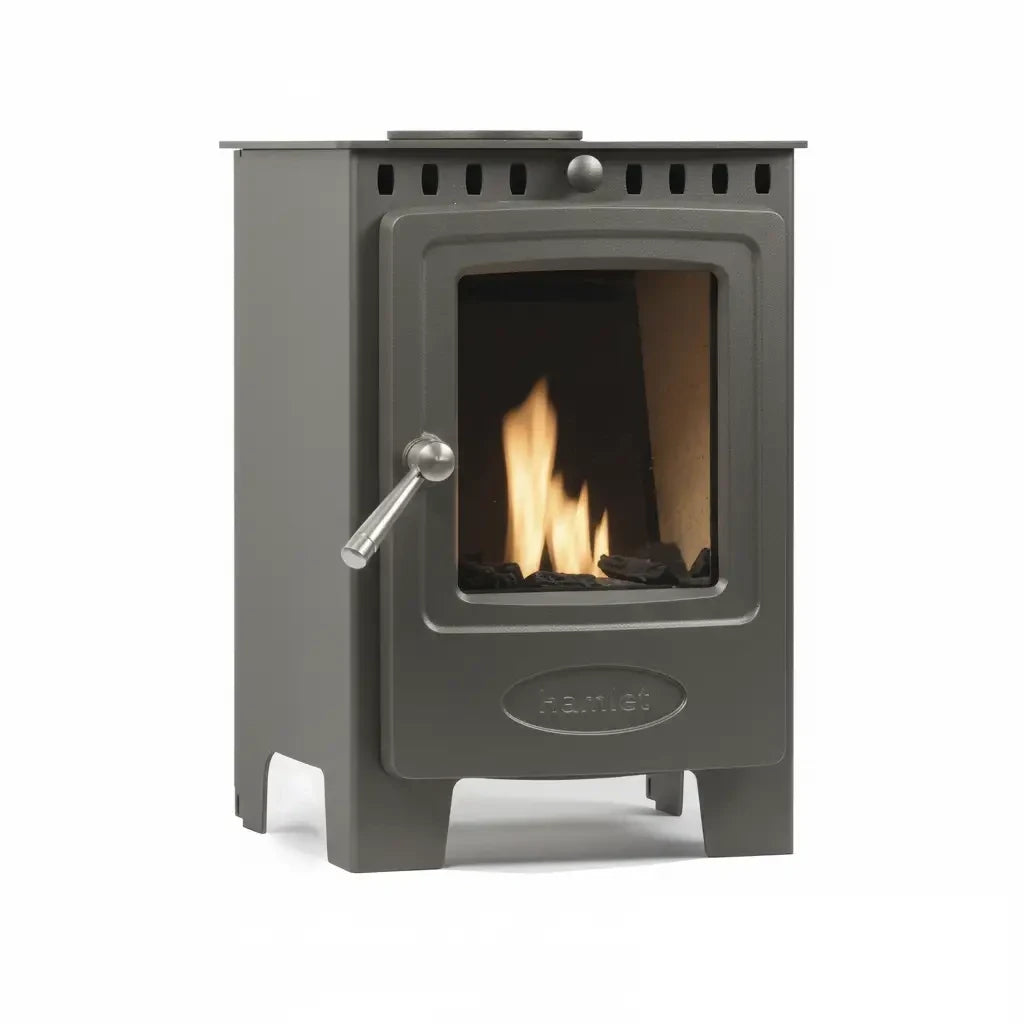 Arada Solution 4 Bioethanol Freestanding Bioethanol Stove in Graphite Black