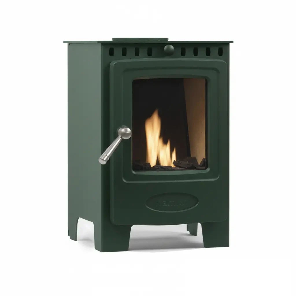 Arada Solution 4 Bioethanol Freestanding Bioethanol Stove in Pine Green
