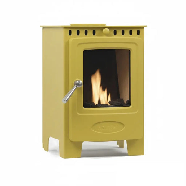 Arada Solution 4 Bioethanol Freestanding Bioethanol Stove in Raincoat Yellow