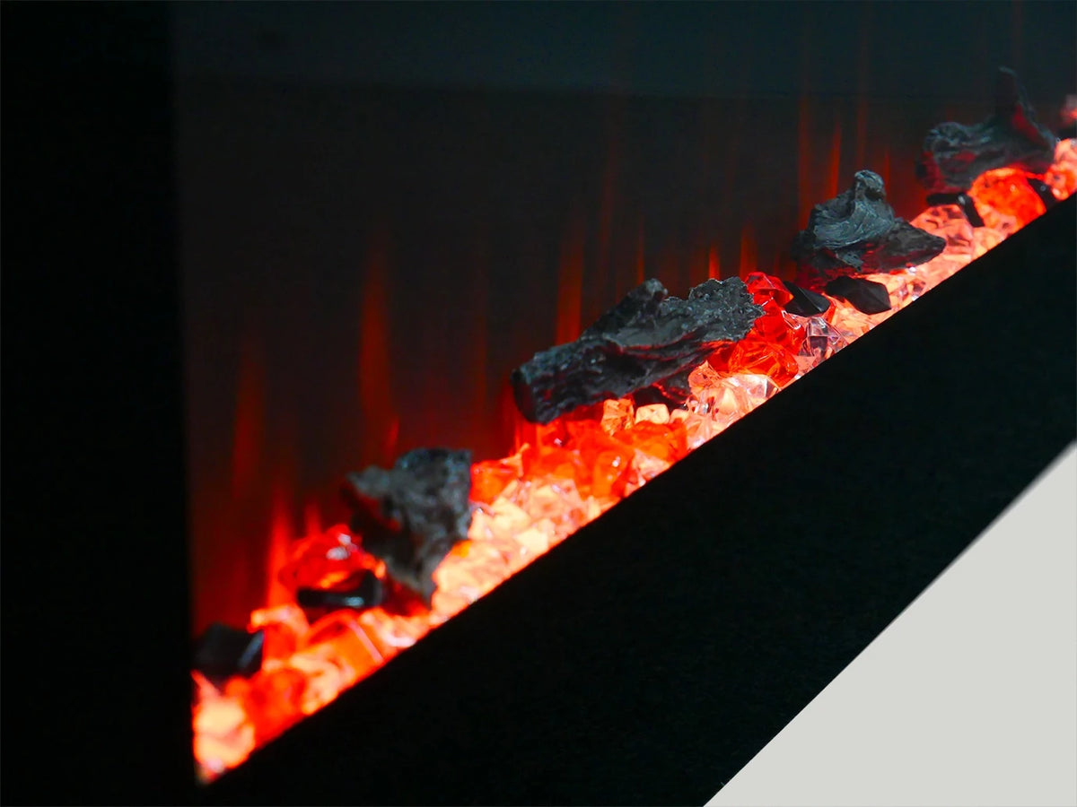 Azurite Electric Fireplace - Black - 213 cm