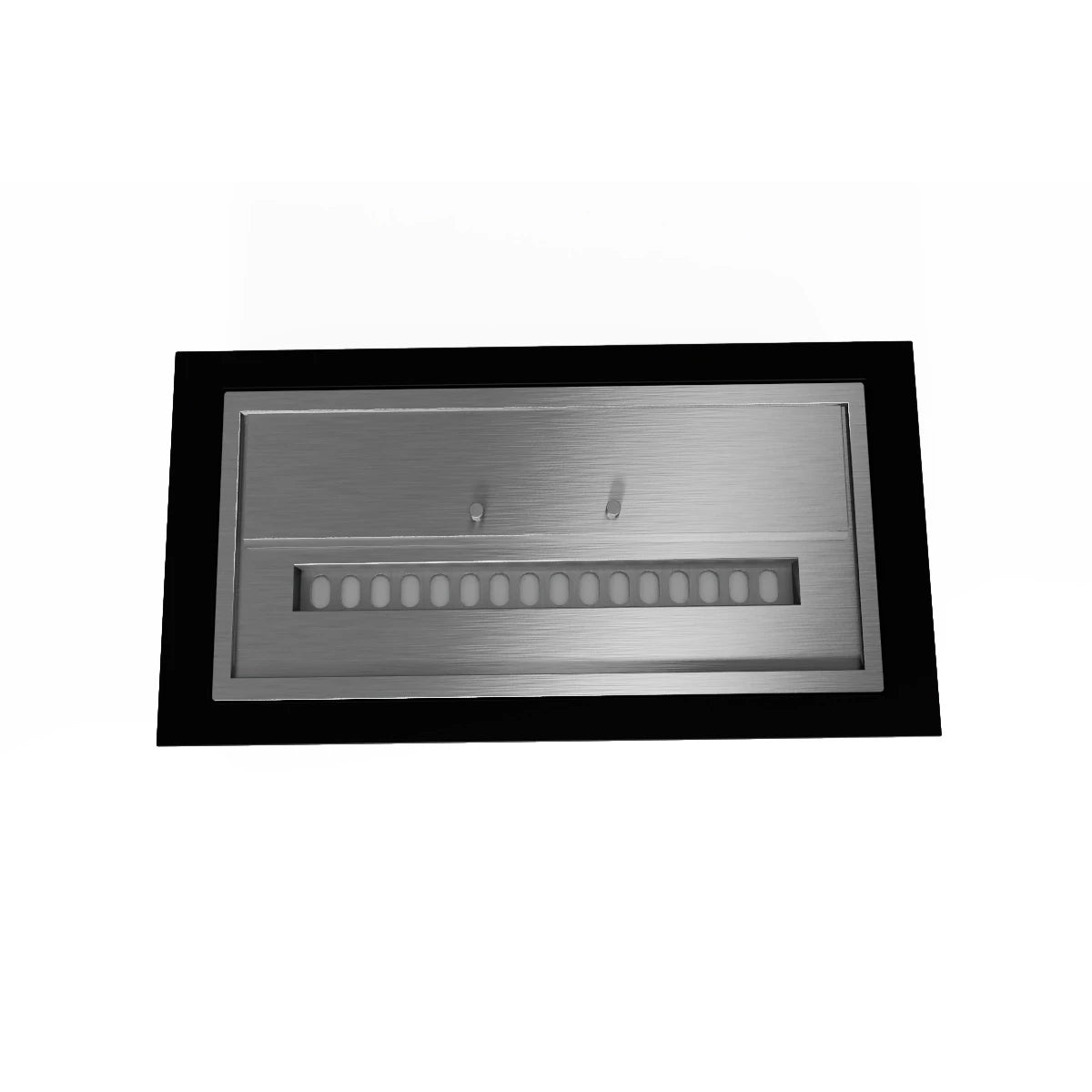 Bioethanol burner insert, 37 cm, unlit, top-down view of the burner
