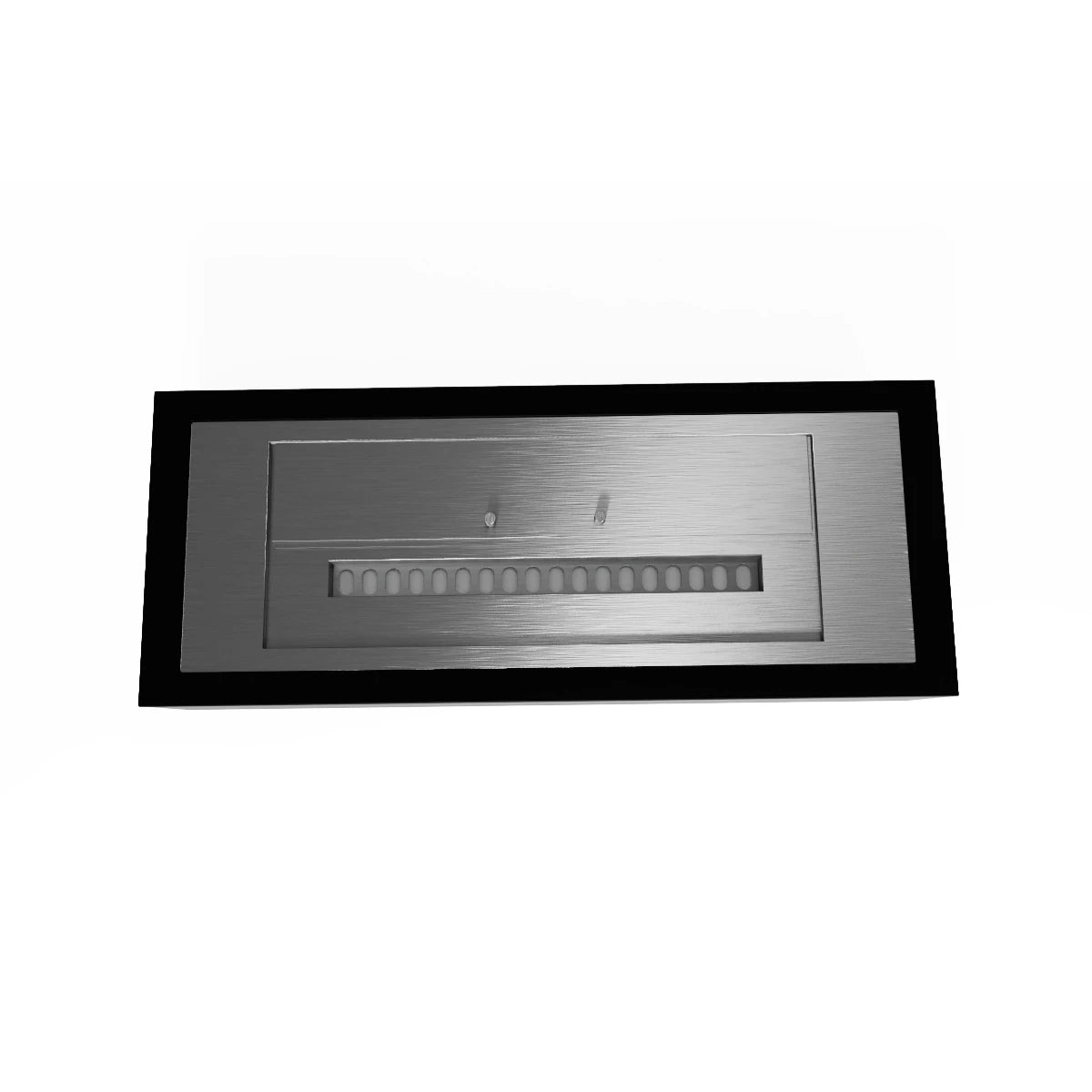 Bioethanol burner insert, 50 cm, unlit, top-down view of the burner