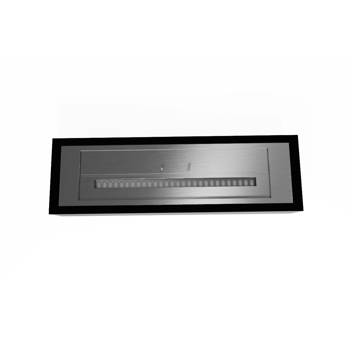 Bioethanol burner insert, 65 cm, unlit, top-down view of the burner