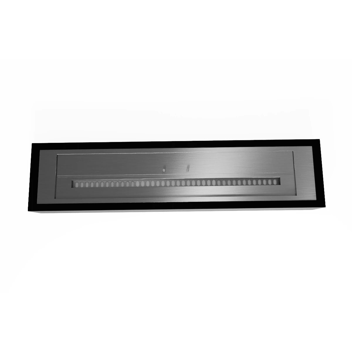 Bioethanol burner insert, 85 cm, unlit, top-down view of the burner
