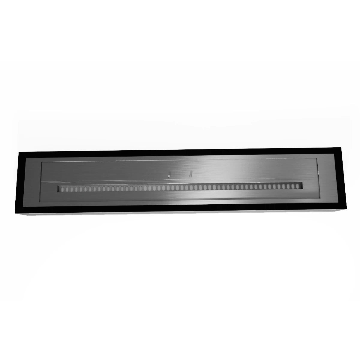 Bioethanol burner insert, 105 cm, unlit, top-down view of the burner
