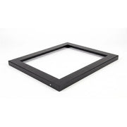 Wall installation frame for Surtur 23-inch bioethanol insert, angled view showing frame depth