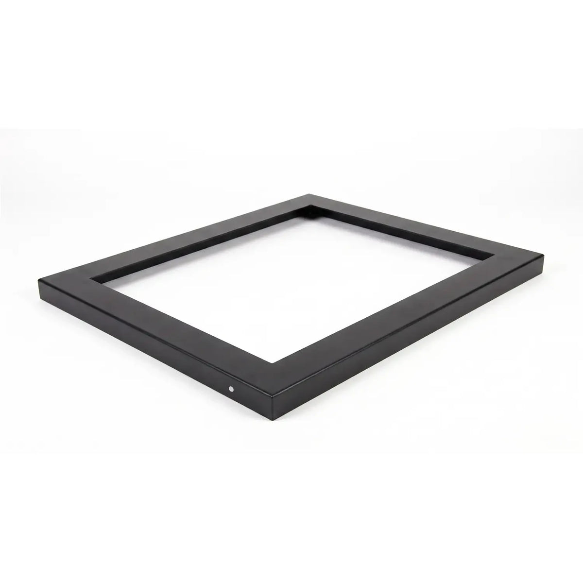 Wall installation frame for Surtur 23-inch bioethanol insert, angled view showing frame depth