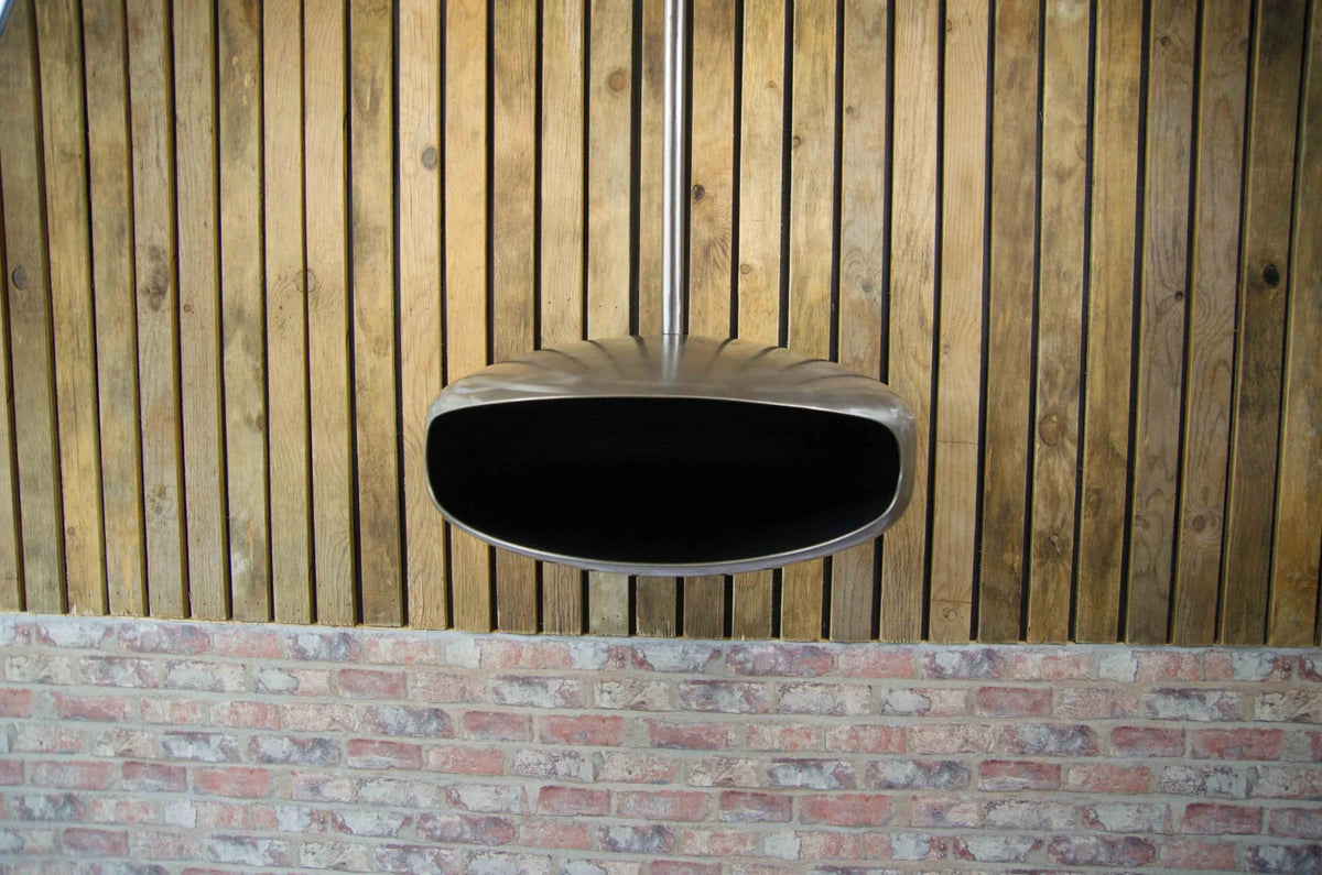 Hein and Haugaard UFO-60 Round-beamed, high-flame bio fireplace in steel