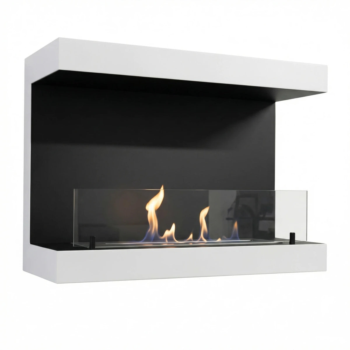 Dakota White - 3-sided 80 cm Wall Biofireplace