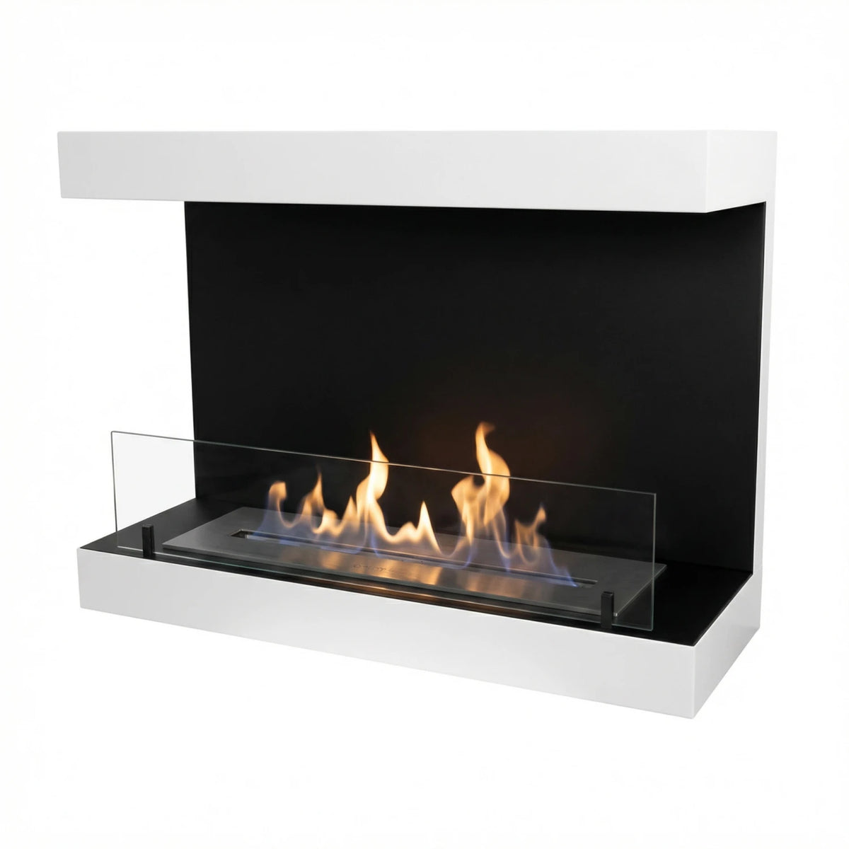 Dakota White - 3-sided 80 cm Wall Biofireplace