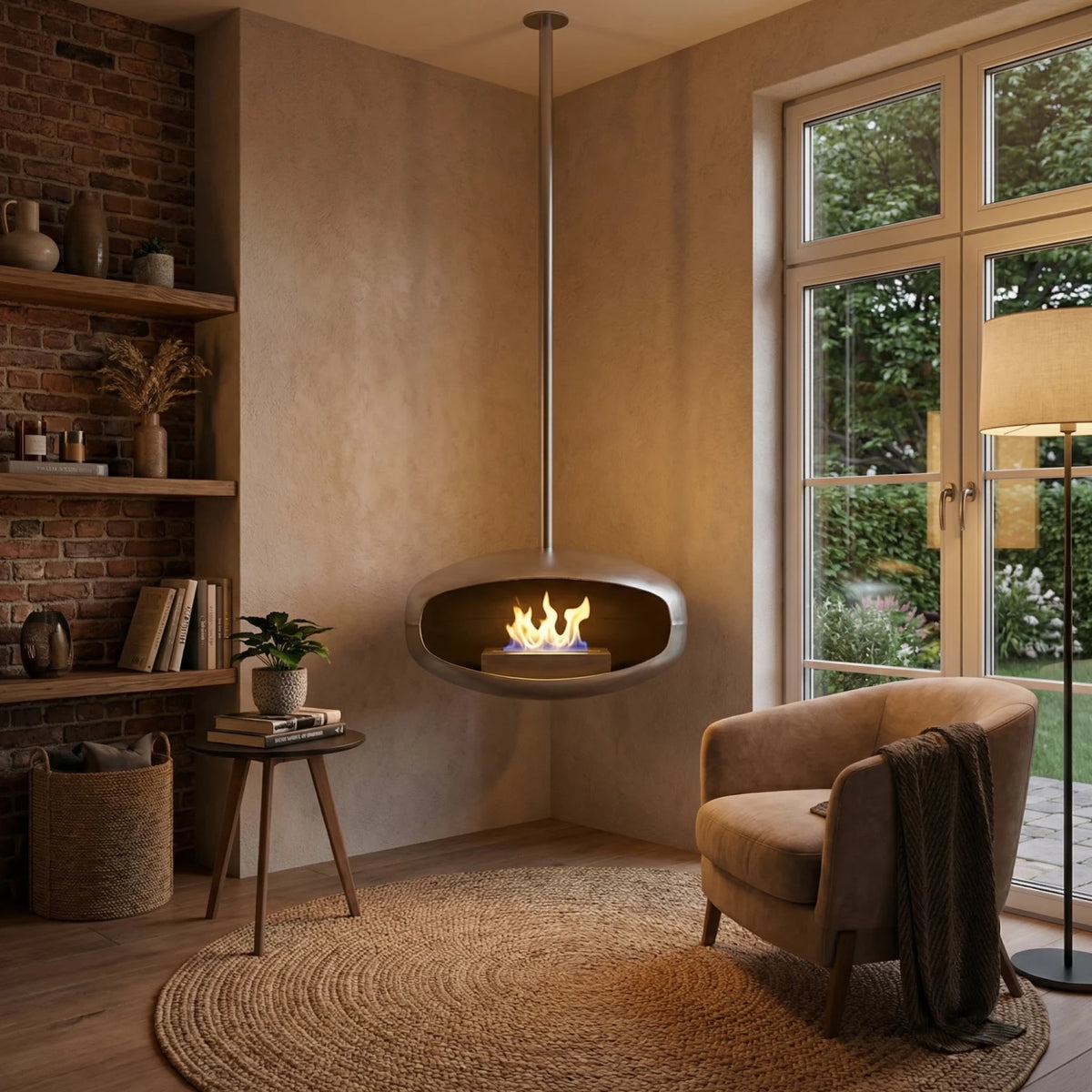 New York UFO-60 Hein & Haugaard ceiling-mounted bio fireplace