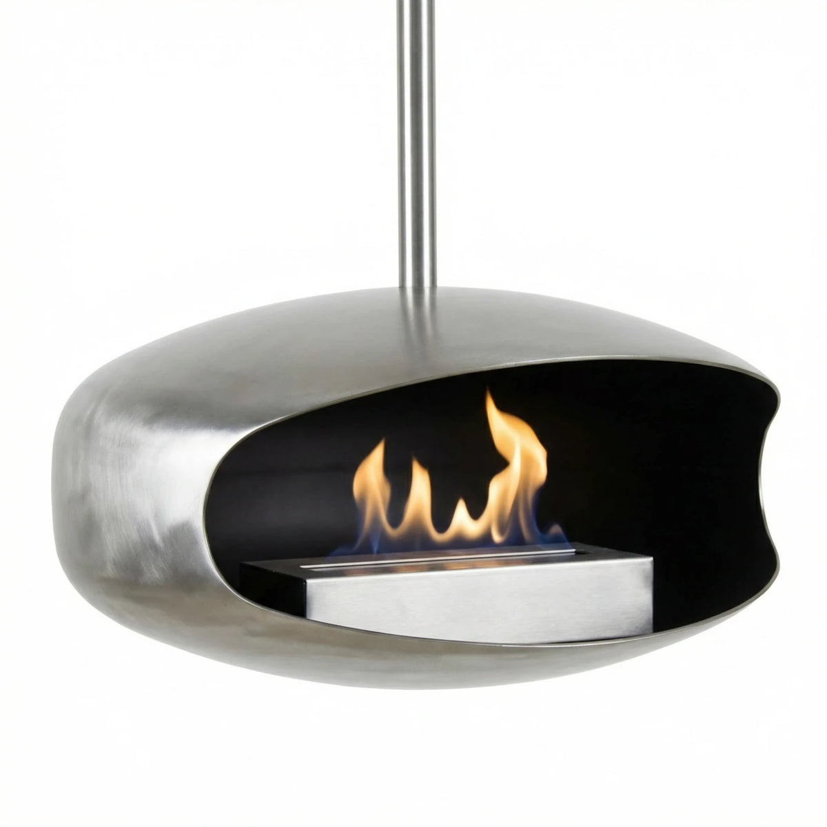 Hein and Haugaard UFO-50 Round, high-flame bio fireplace in steel