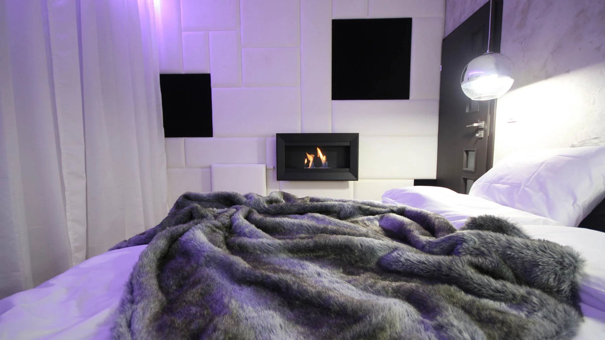 Bio fireplace for wall mounting, horizontal