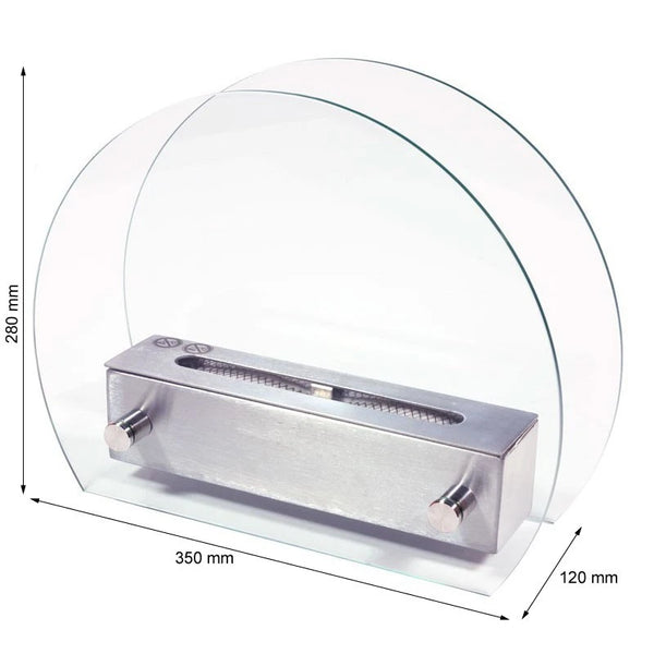 Circular Table Bio Fireplace - Steel