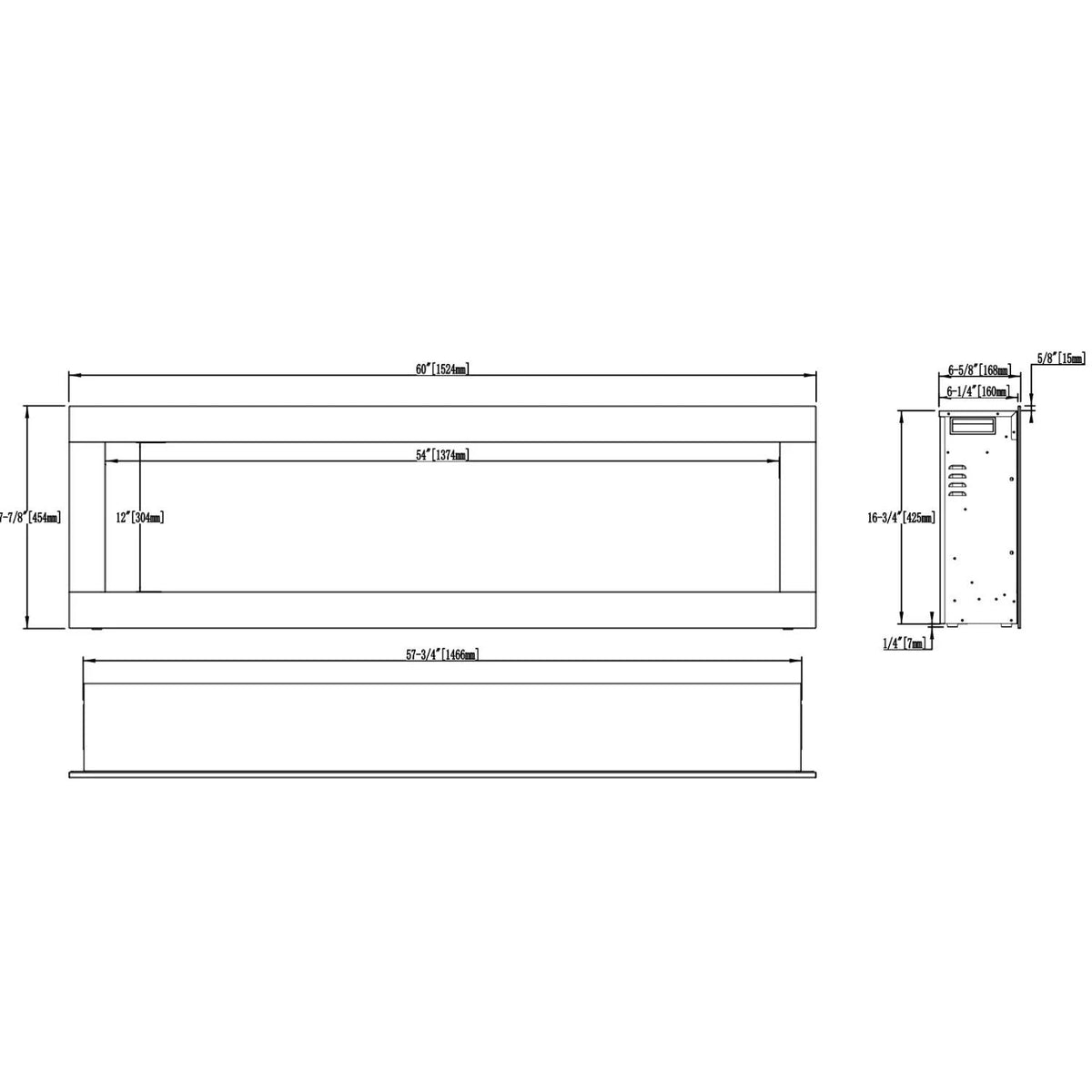 Aflamo Diamond 152 cm Electric Fireplace