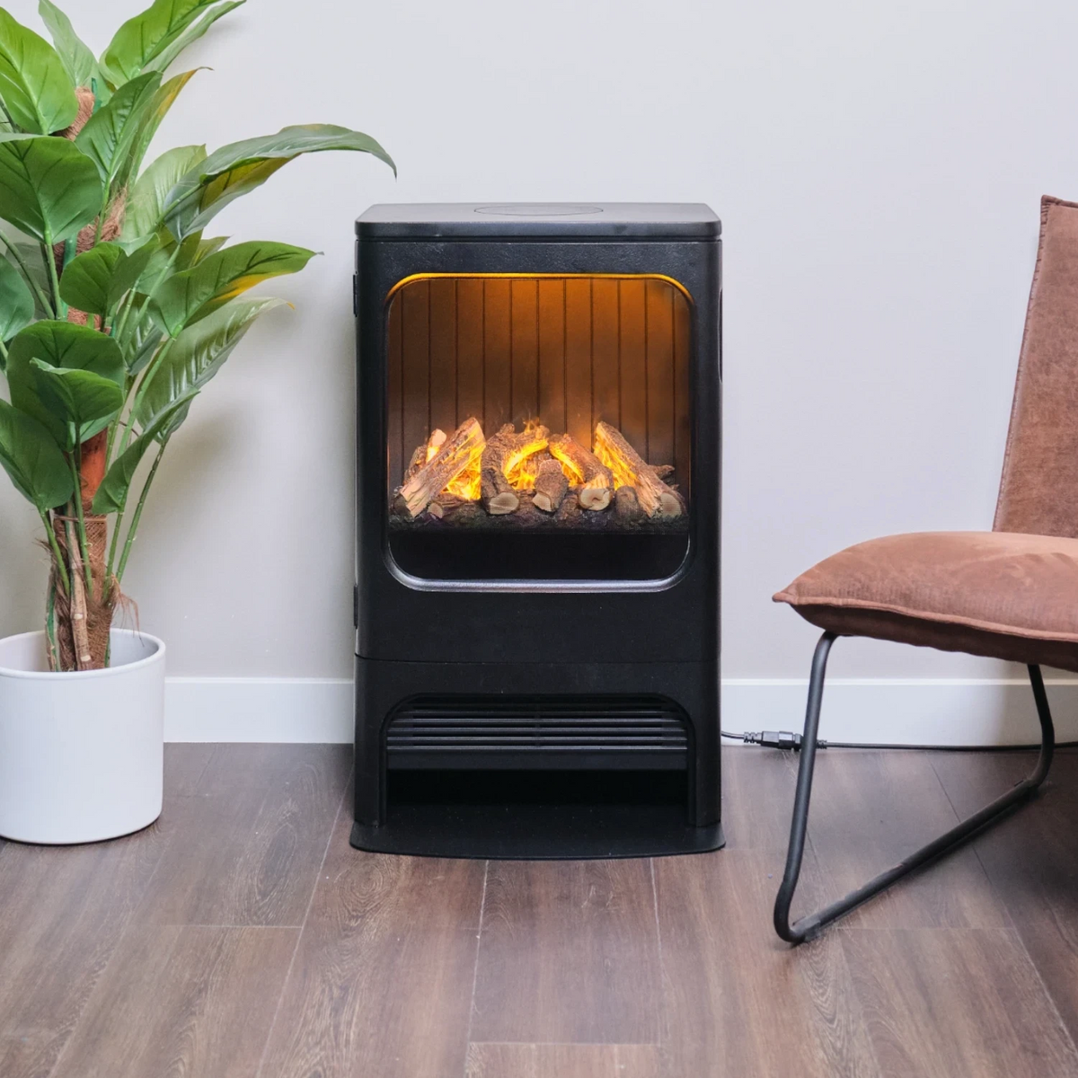 Mapleton 80 – Freestanding Water Vapour Fireplace in Cast Iron