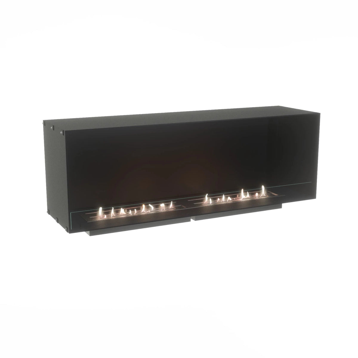 Foco One 1500 bioethanol fireplace, white background studio shot, alternate angle