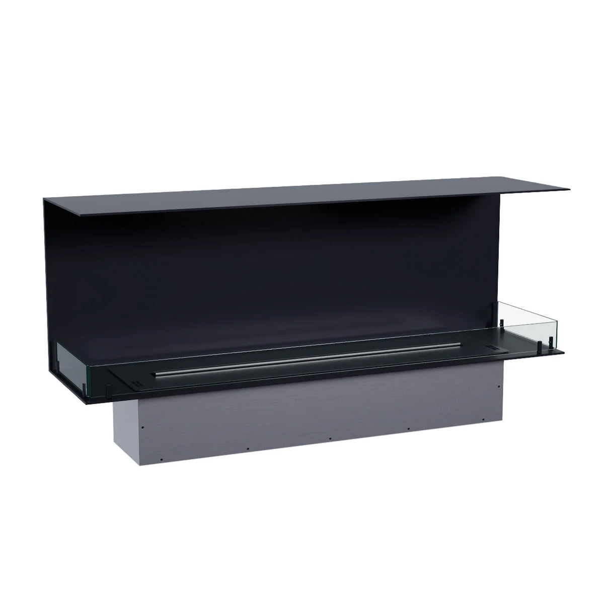 Foco Three 1500 three-sided bioethanol fireplace, automatic burner detail