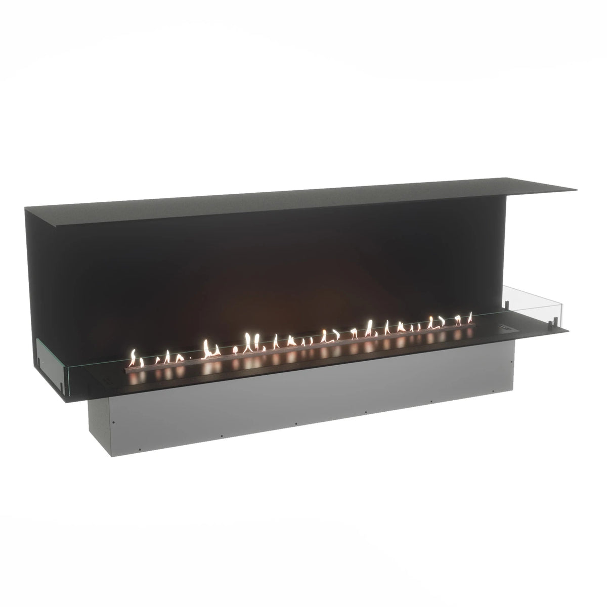 Foco Three 1800 three-sided bioethanol fireplace frame, studio shot