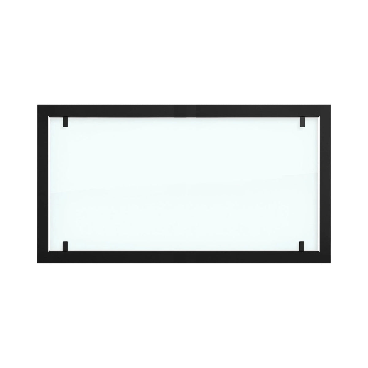Black steel outer frame with full glass for Foco 1100 bio fireplaces.