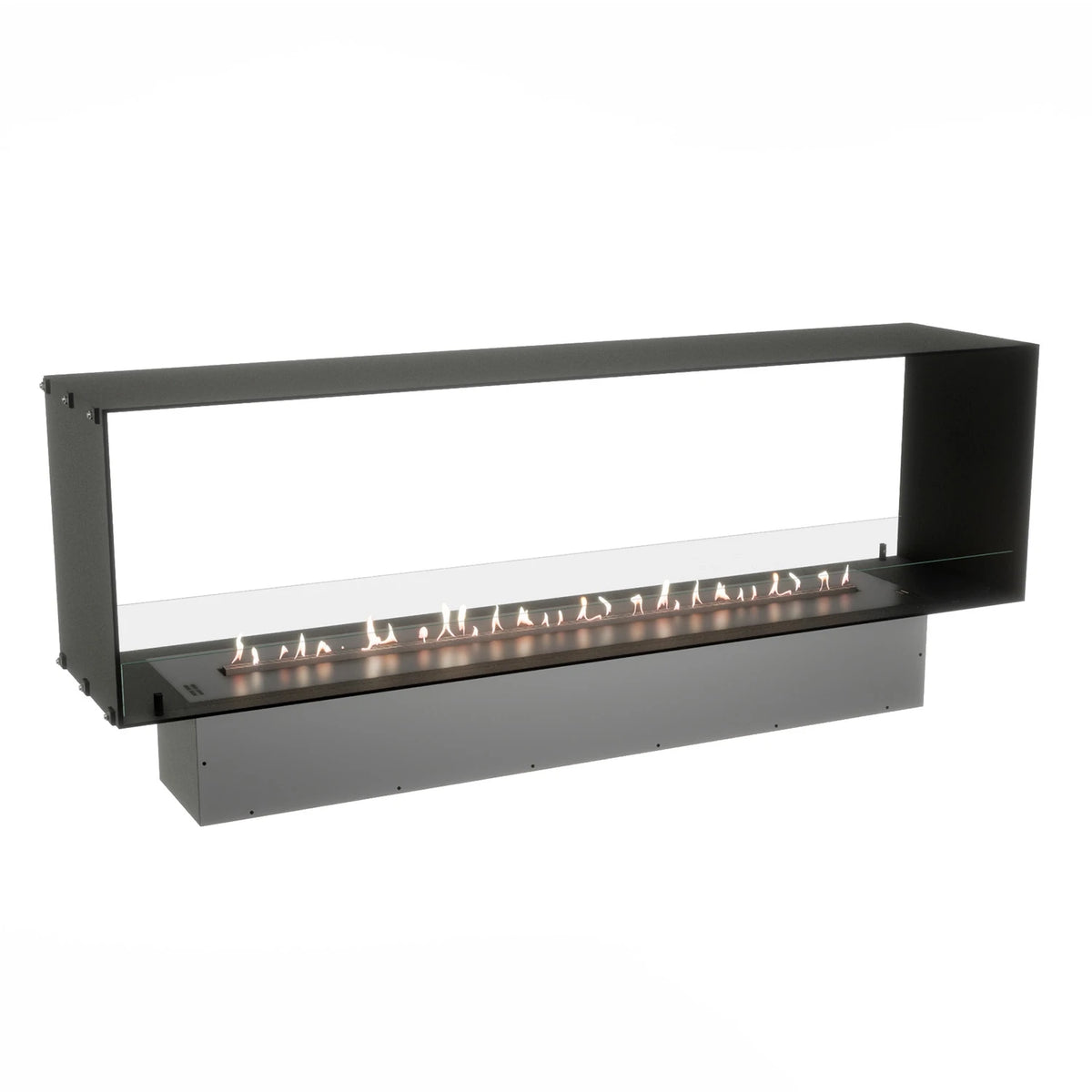 Foco Two 1800 double-sided bioethanol fireplace frame, studio shot