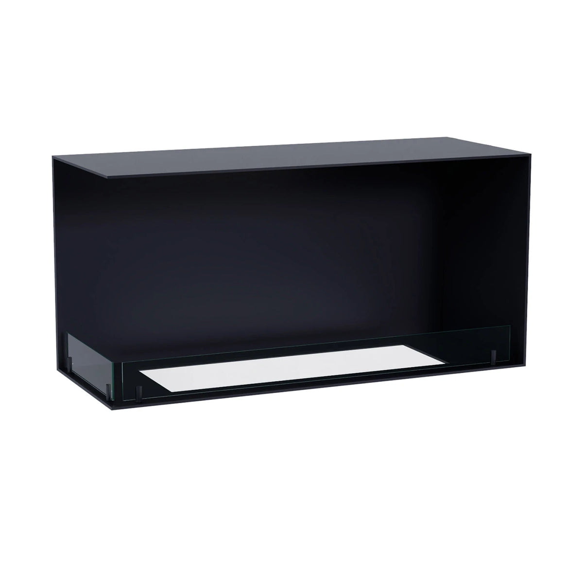 Foco Corner Left 1000 - empty built-in corner frame, no burner tray fitted