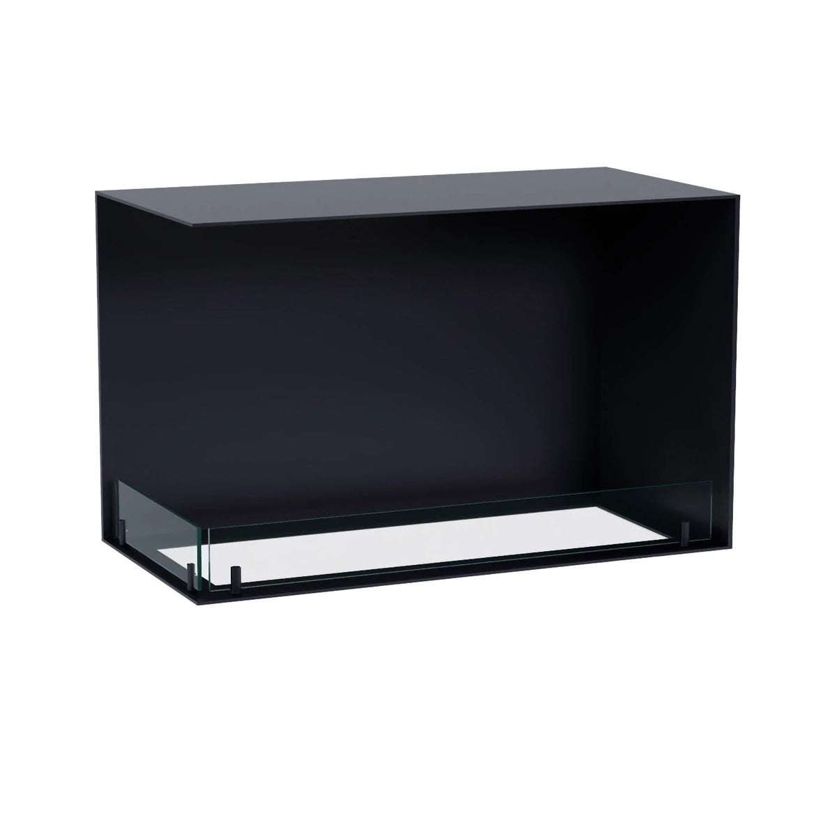 Foco Corner Left 800 - empty built-in corner frame, angled studio view