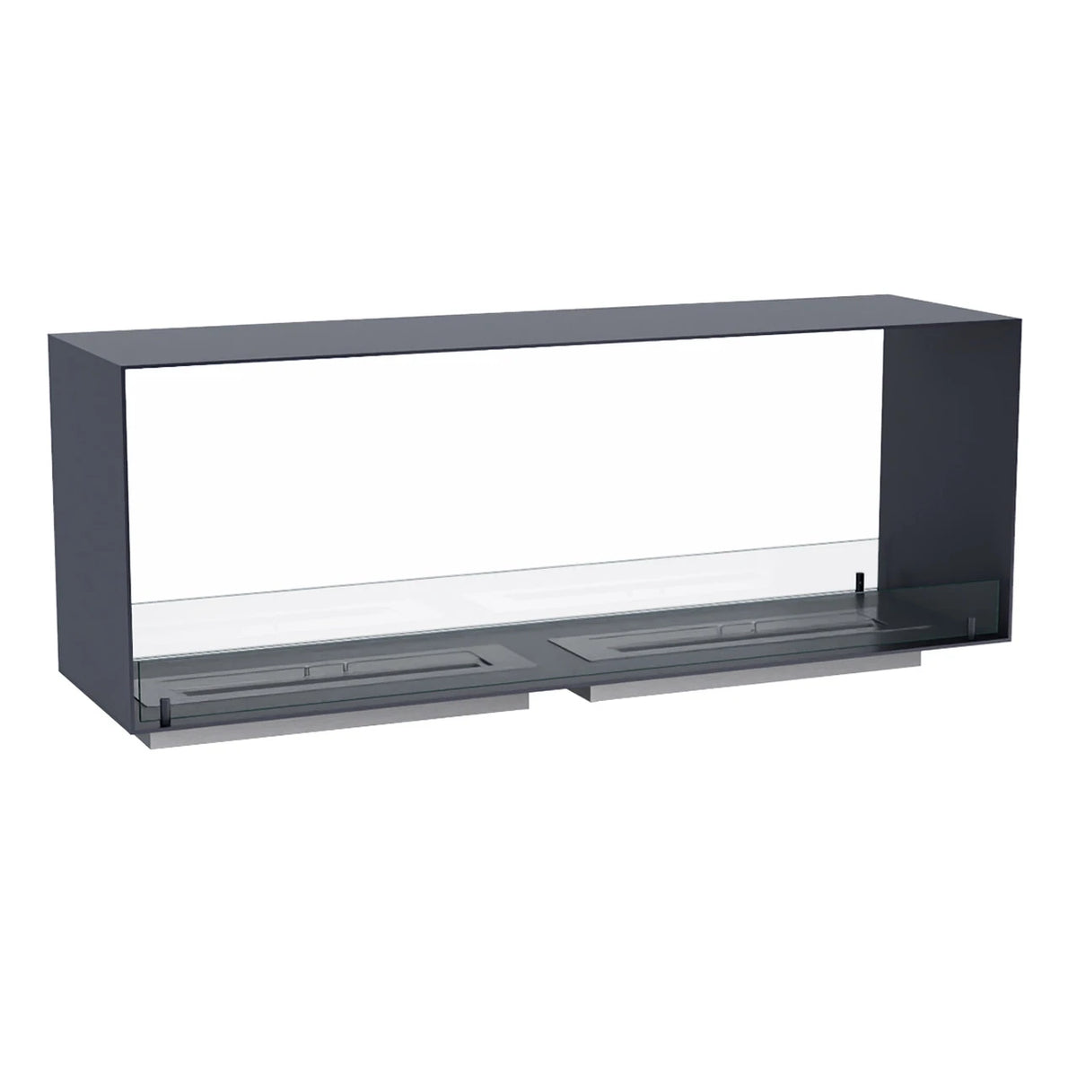 Foco Two 1400 Double bioethanol fireplace, white background studio shot
