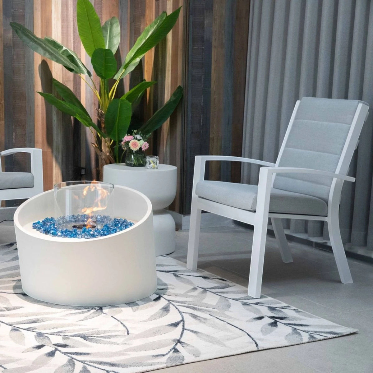 TORRE Bioethanol Fire Column – Cream White