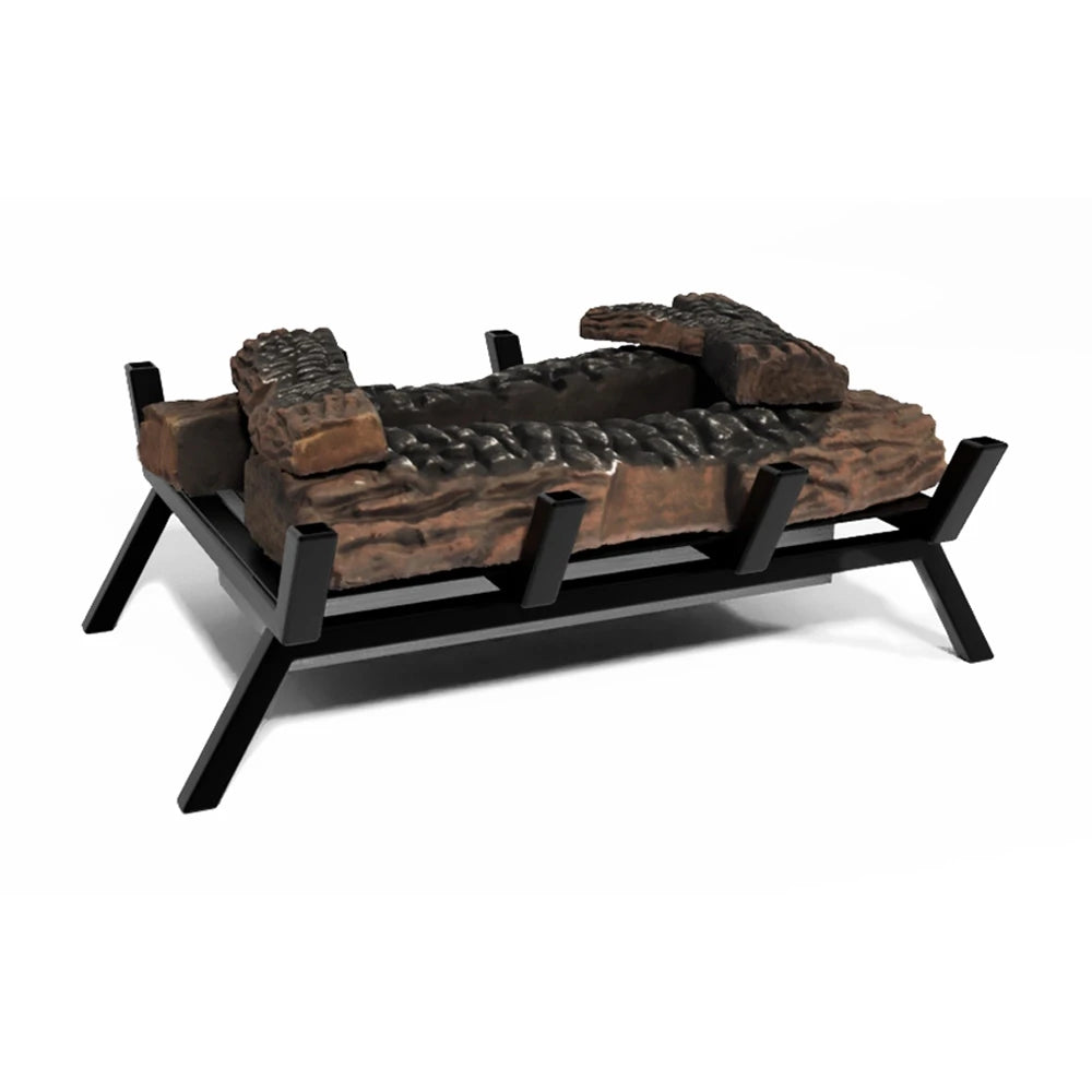 ScandiFlames Grate M 40 cm bioethanol fire grate, unlit, angled view