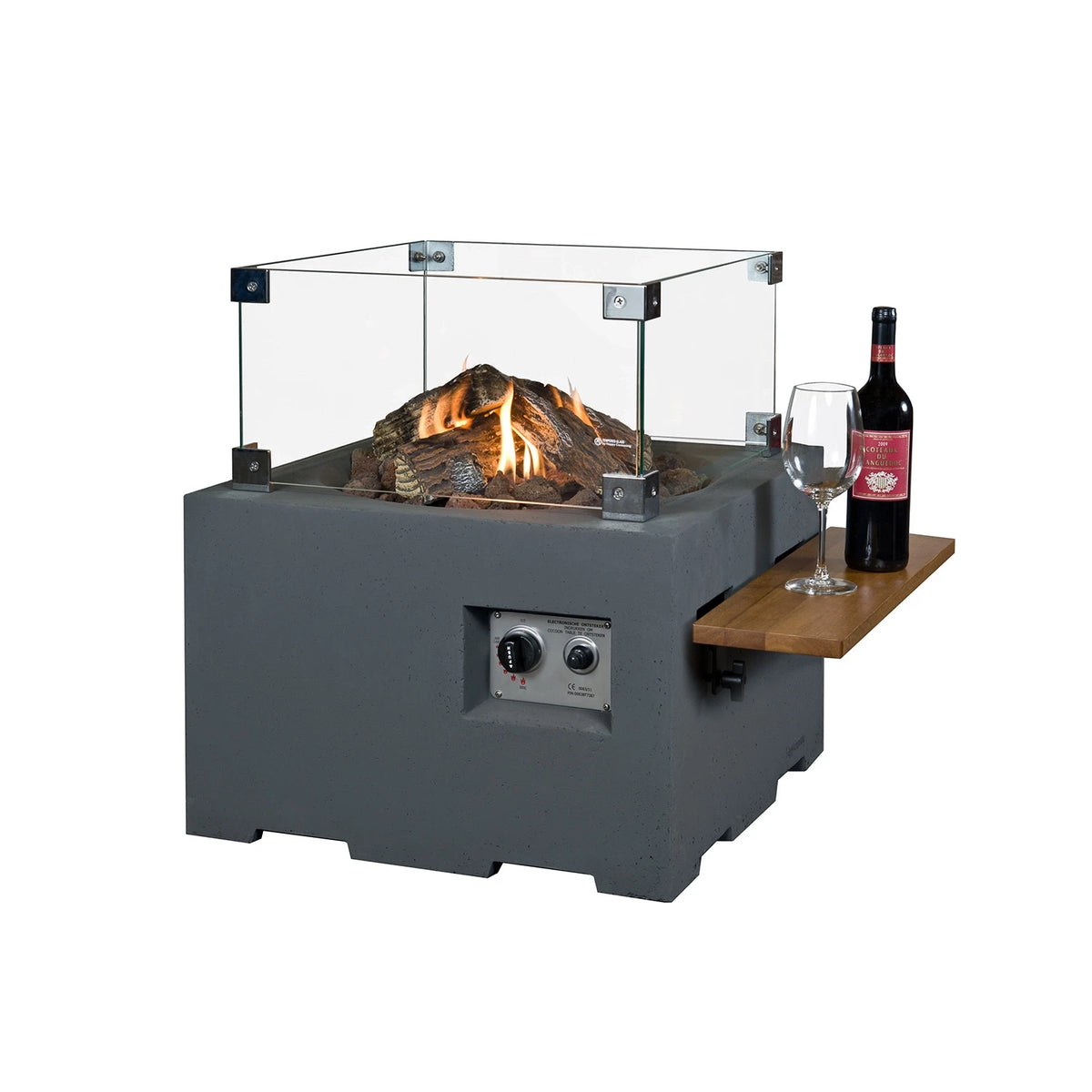 Happy Cocooning Wooden Side Table for Small Square/Rectangular Fire Table - 2 pcs.