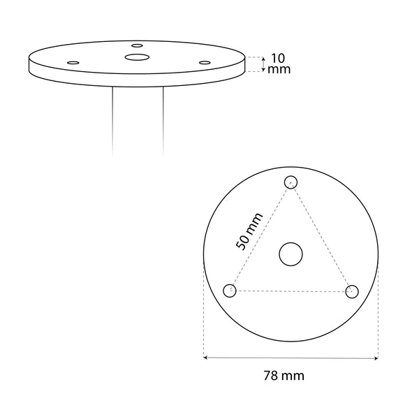 Black UFO-60 Ceiling-mounted Bio Fireplace
