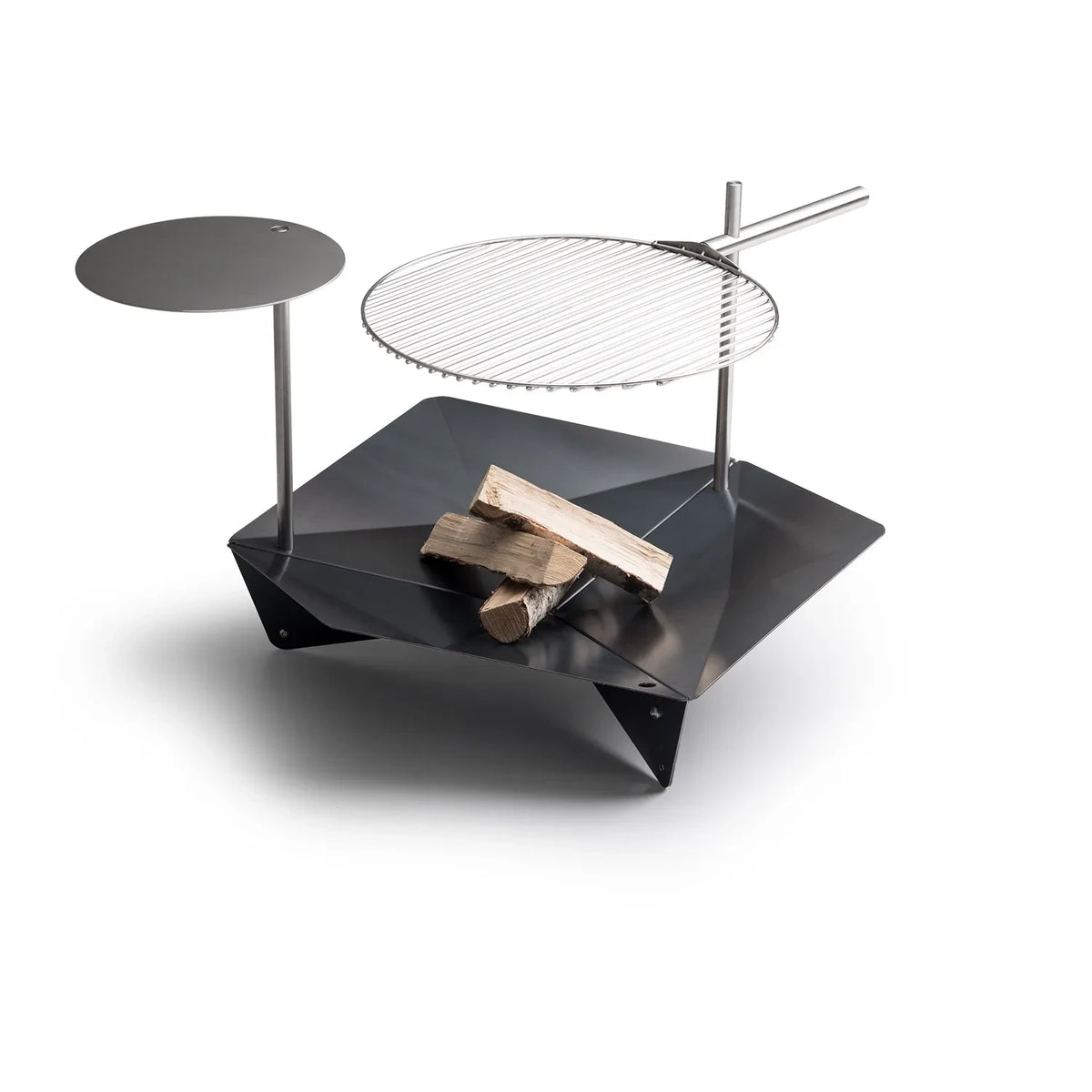 Höfats TRIPLE 90 Fire Pit with Grill Features