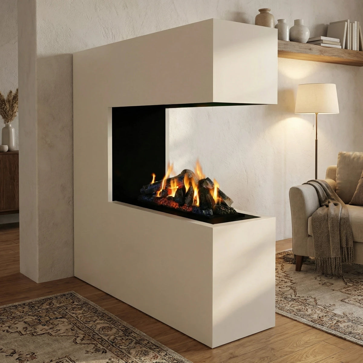 Schiller White - OMC 600 | Freestanding Water Vapour Fireplace