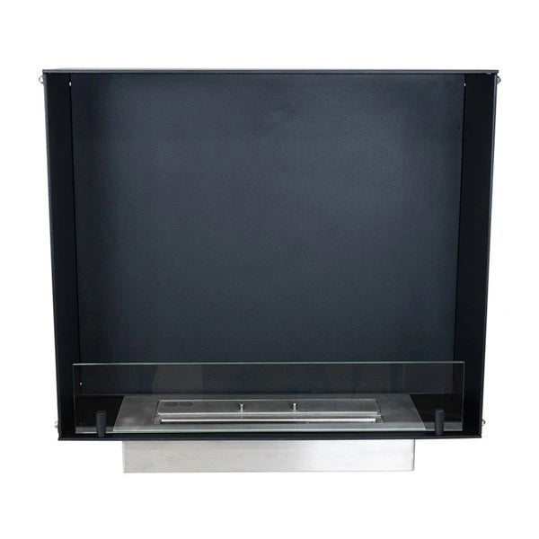 Foco One 600 Slim built-in bioethanol fireplace, front view, white background studio shot