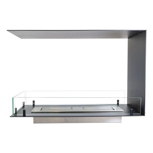 Foco Room Divider 800 - stainless steel finish, front elevation studio view