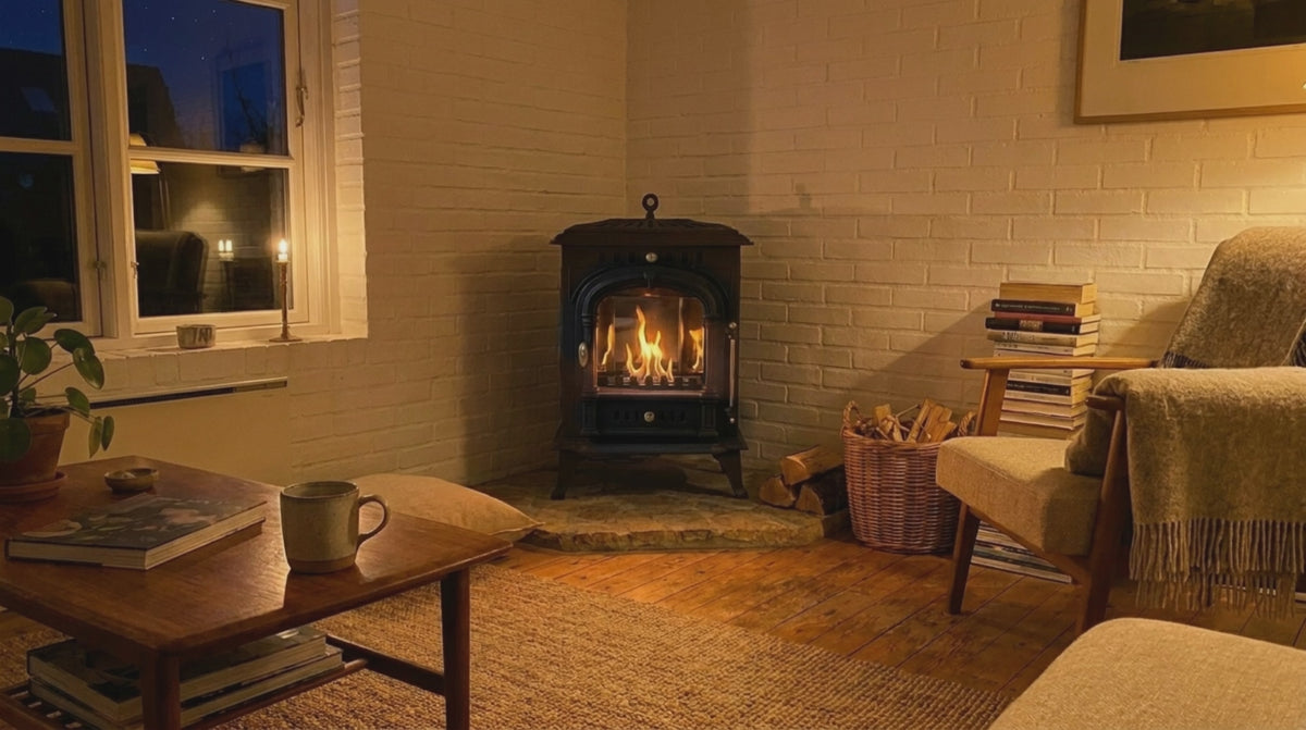Load video: Bergen - Cast Iron Bioethanol Fireplace