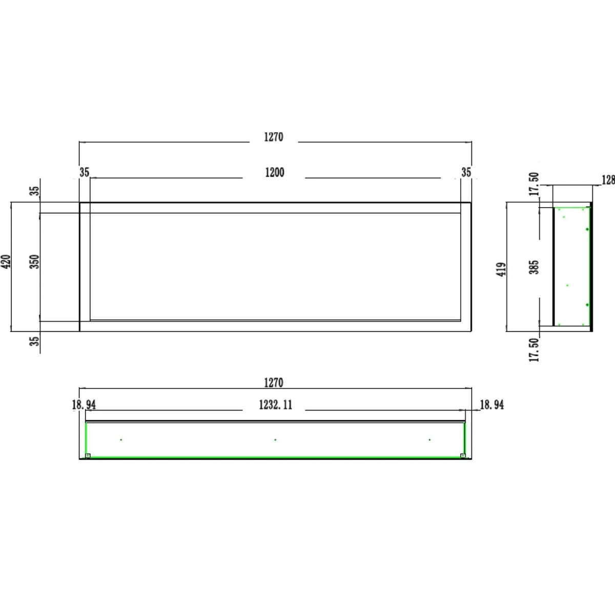 Aflamo Pride Slim 127 cm Electric Fireplace